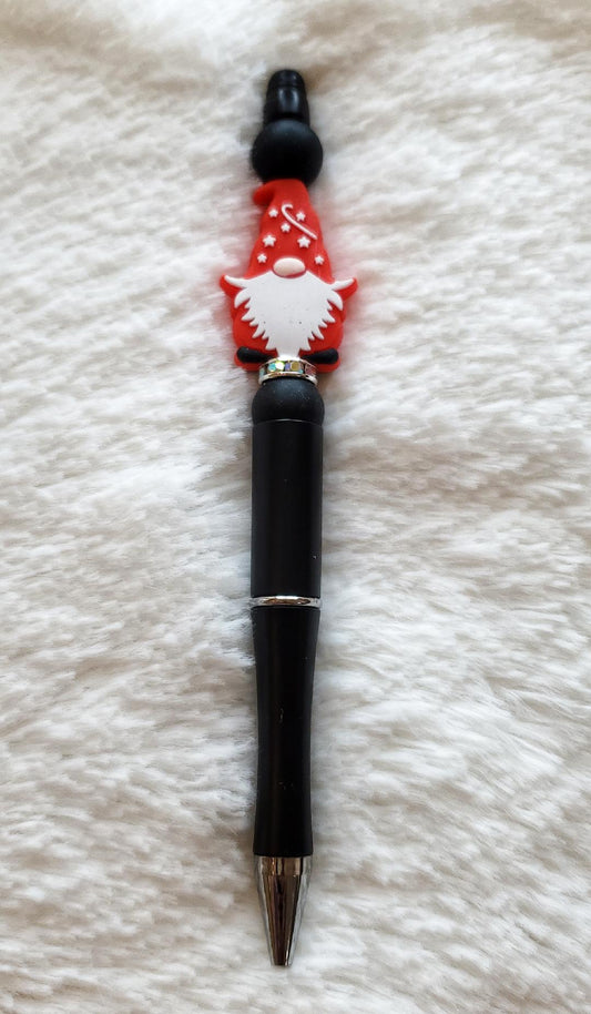 Red Gnome Beaded Pen